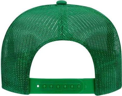 OTTO 39-165 Polyester Foam Front High Crown Golf Style Mesh Back Cap with Fabric Adjustable Hook - Kelly - HIT a Double - 1