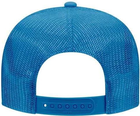 OTTO 39-165 Polyester Foam Front High Crown Golf Style Mesh Back Cap with Fabric Adjustable Hook - C Olive Blue - HIT a Double - 2
