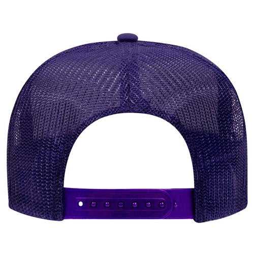 OTTO 39-165 Polyester Foam Front High Crown Golf Style Mesh Back Cap with Fabric Adjustable Hook - Purple - HIT a Double - 1
