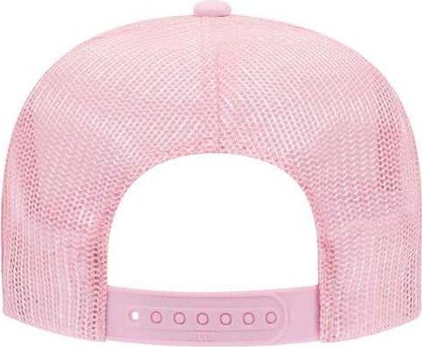 OTTO 39-165 Polyester Foam Front High Crown Golf Style Mesh Back Cap with Fabric Adjustable Hook - Soft Pink - HIT a Double - 1