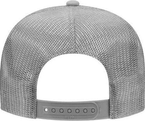 OTTO 39-165 Polyester Foam Front High Crown Golf Style Mesh Back Cap with Fabric Adjustable Hook - Gray - HIT a Double - 2
