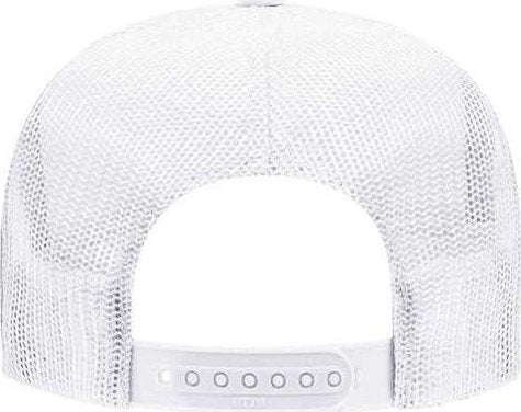 OTTO 39-165 Polyester Foam Front High Crown Golf Style Mesh Back Cap with Fabric Adjustable Hook - White - HIT a Double - 2