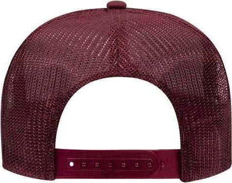 OTTO 39-165 Polyester Foam Front High Crown Golf Style Mesh Back Cap with Fabric Adjustable Hook - Burgandy Maroon - HIT a Double - 2