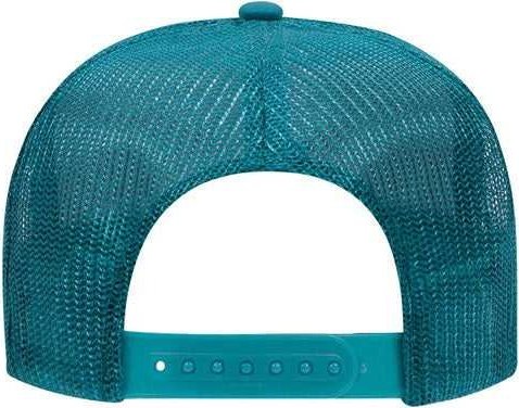 OTTO 39-165 Polyester Foam Front High Crown Golf Style Mesh Back Cap with Fabric Adjustable Hook - Turquoise - HIT a Double - 2