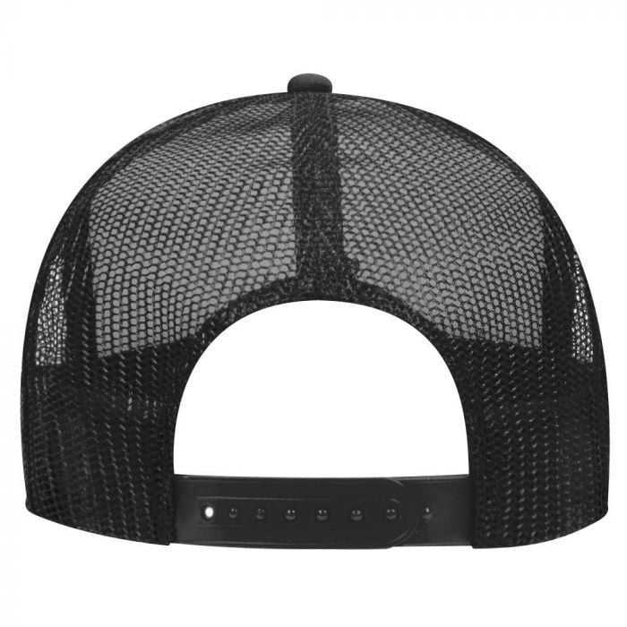 OTTO 39-169 Two Tone Polyester Foam Front High Crown Golf Style Mesh Back 8 Rows Stitching Cap - Black White Black - HIT a Double - 1