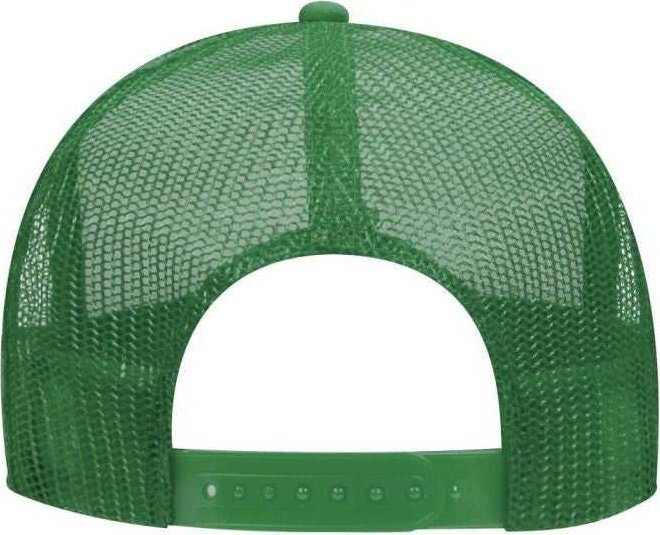 OTTO 39-169 Two Tone Polyester Foam Front High Crown Golf Style Mesh Back 8 Rows Stitching Cap - Kelly White Kelly - HIT a Double - 2