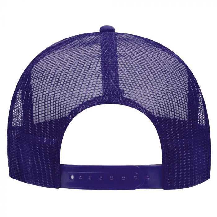OTTO 39-169 Two Tone Polyester Foam Front High Crown Golf Style Mesh Back 8 Rows Stitching Cap - Purple White Purple - HIT a Double - 2