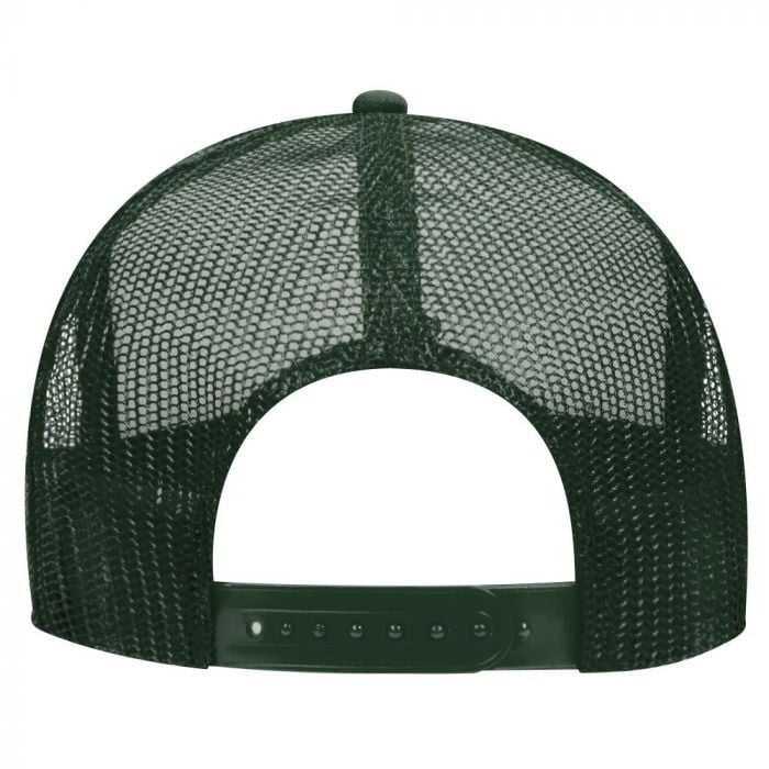 OTTO 39-169 Two Tone Polyester Foam Front High Crown Golf Style Mesh Back 8 Rows Stitching Cap - Dark Green White Dark Green - HIT a Double - 2