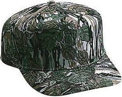 OTTO 44-051 Camouflage Cotton Twill Pro Style Structured Firm Front Panel Cap - Gray Dark Green - HIT a Double - 1