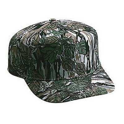 OTTO 44-051 Camouflage Cotton Twill Pro Style Structured Firm Front Panel Cap - Gray Dark Green - HIT a Double - 1