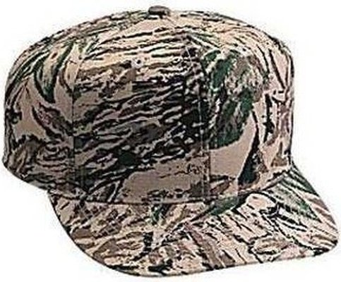 OTTO 44-051 Camouflage Cotton Twill Pro Style Structured Firm Front Panel Cap - Khaki Black - HIT a Double - 1