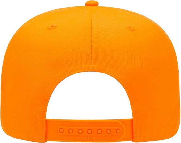OTTO 50-129 6 Panel Pro Neon Polyester Twill Baseball Cap - Neon Orange - HIT a Double - 2