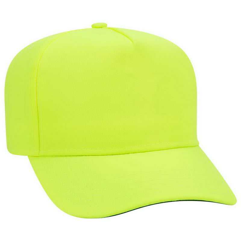 OTTO 52-127 Neon 5 Panel Low Crown Baseball Cap - Neon Yellow - HIT a Double - 1