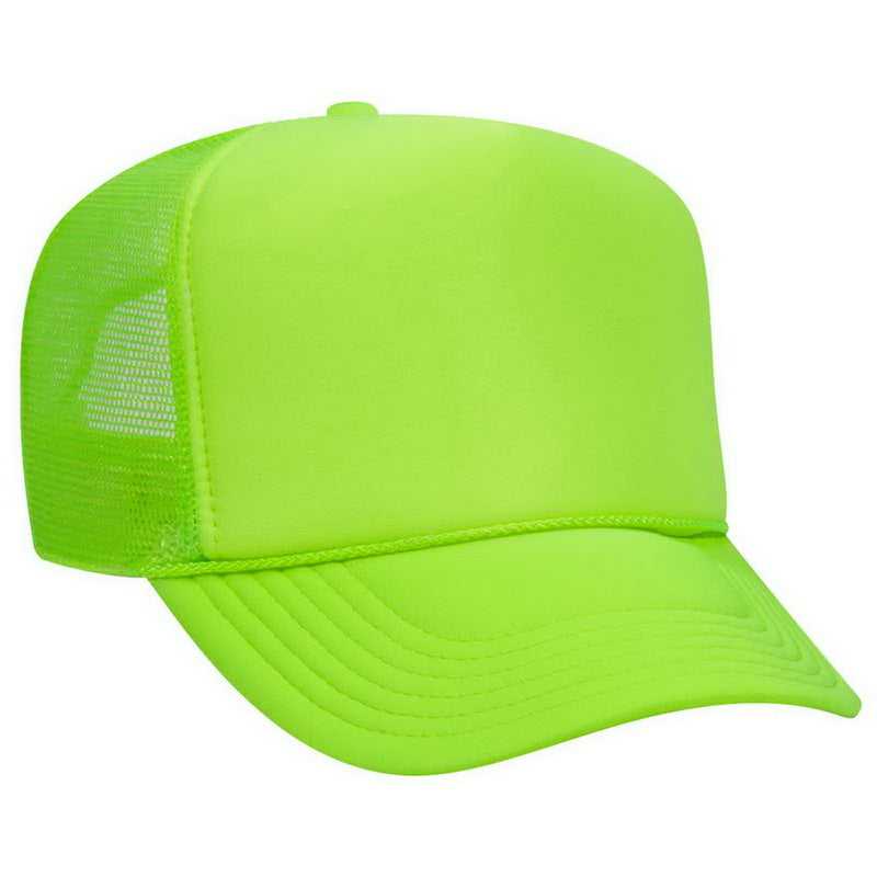 OTTO 55-133 Neon Polyester Foam Golf Style Mesh Back Cap - Neon Green - HIT a Double - 1