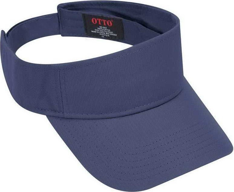 OTTO 60-662 6 Rows Stitching 100% Cotton Twill Sun Visors - Navy - HIT a Double - 1