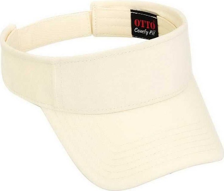 OTTO 60-930 100% Ring Spun Combed Comfy Cotton Sporty Pro Stitch Jersey Knit Sun Visors - Natural - HIT a Double - 1