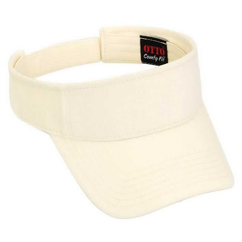 OTTO 60-930 100% Ring Spun Combed Comfy Cotton Sporty Pro Stitch Jersey Knit Sun Visors - Natural - HIT a Double - 1