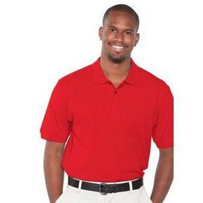 OTTO 601-105 Men&#39;s 7.0 oz. Premium Pique Knit Sport Shirts - Red - HIT a Double - 1