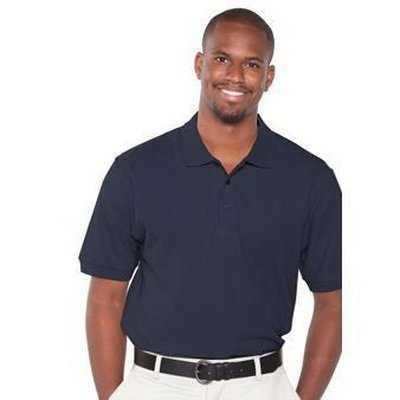 OTTO 601-105 Men&#39;s 7.0 oz. Premium Pique Knit Sport Shirts - Navy - HIT a Double - 1