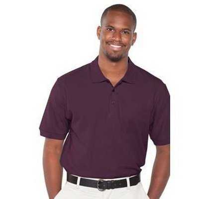 OTTO 601-105 Men&#39;s 7.0 oz. Premium Pique Knit Sport Shirts - Maroon - HIT a Double - 1