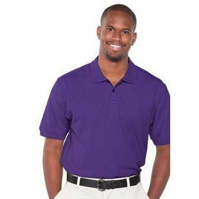 OTTO 601-105 Men&#39;s 7.0 oz. Premium Pique Knit Sport Shirts - Purple - HIT a Double - 1