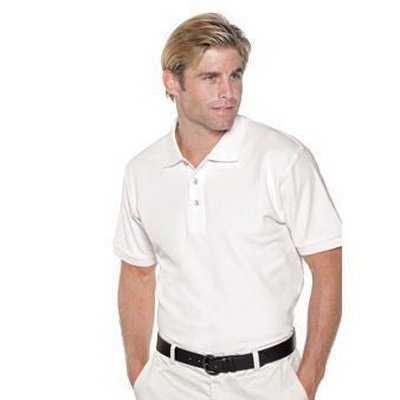OTTO 601-105 Men&#39;s 7.0 oz. Premium Pique Knit Sport Shirts - White - HIT a Double - 1