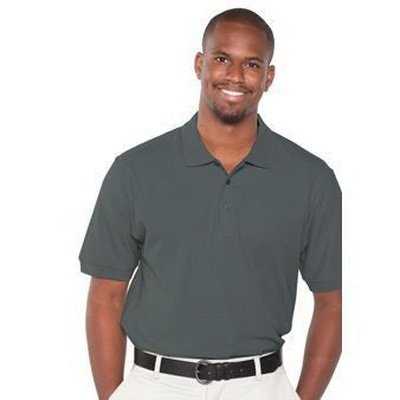 OTTO 601-105 Men&#39;s 7.0 oz. Premium Pique Knit Sport Shirts - Charcoal Gray - HIT a Double - 1