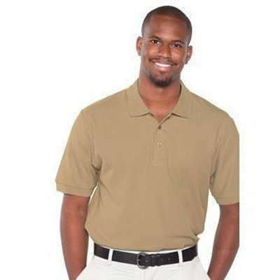 OTTO 601-105 Men&#39;s 7.0 oz. Premium Pique Knit Sport Shirts - Khaki - HIT a Double - 1