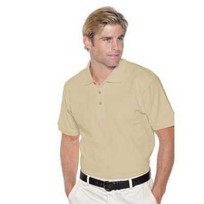 OTTO 601-105 Men&#39;s 7.0 oz. Premium Pique Knit Sport Shirts - Sand - HIT a Double - 1