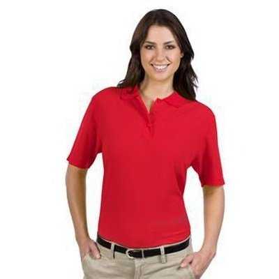 OTTO 602-103 Ladies&#39; 5.6 oz. Pique Knit Sport Shirts - Red - HIT a Double - 1