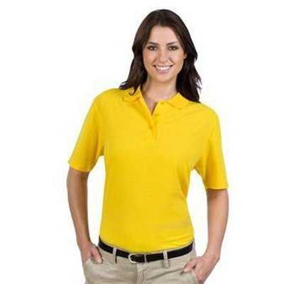 OTTO 602-103 Ladies&#39; 5.6 oz. Pique Knit Sport Shirts - Yellow - HIT a Double - 1