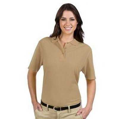 OTTO 602-103 Ladies&#39; 5.6 oz. Pique Knit Sport Shirts - Khaki - HIT a Double - 1