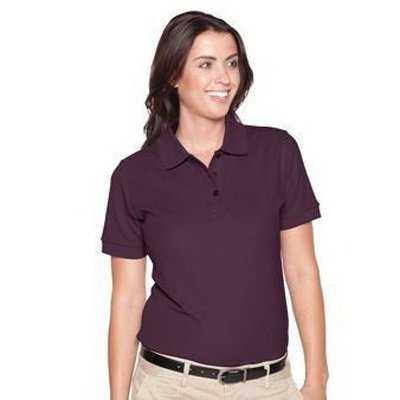 OTTO 602-105 Ladies&#39; 7.0 oz. Premium Pique Knit Sport Shirts - Maroon - HIT a Double - 1