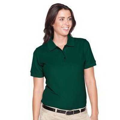 OTTO 602-105 Ladies&#39; 7.0 oz. Premium Pique Knit Sport Shirts - Dark Green - HIT a Double - 1