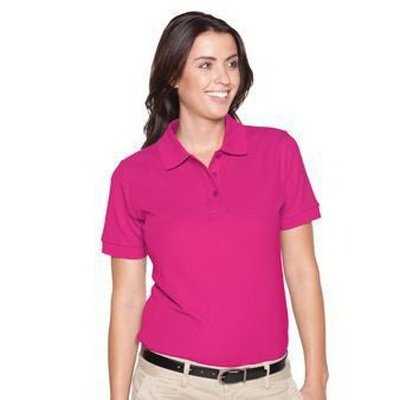 OTTO 602-105 Ladies&#39; 7.0 oz. Premium Pique Knit Sport Shirts - Hot Pink - HIT a Double - 1