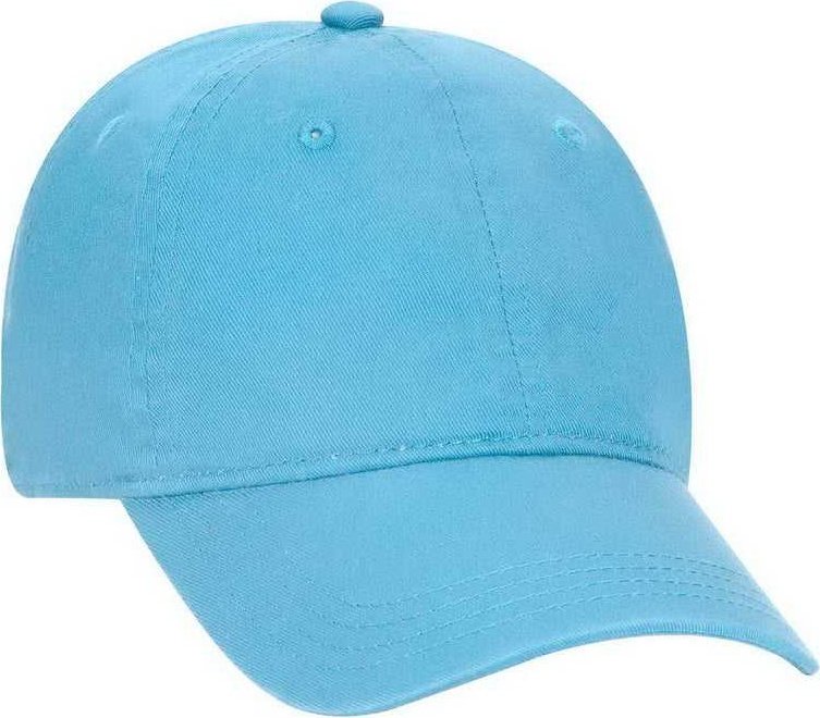 OTTO 64-1290 Youth 6 Panel Low Profile Dad Hat - Aqua - HIT a Double - 1