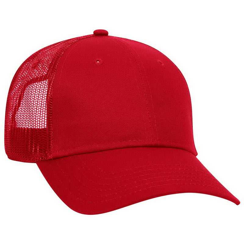 OTTO 65-1291 Youth 6 Panel Low Profile Baseball Cap - Red - HIT a Double - 1