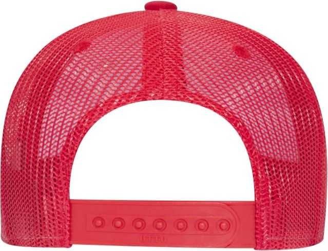OTTO 65-1291 Youth 6 Panel Low Profile Baseball Cap - Red White Red - HIT a Double - 2