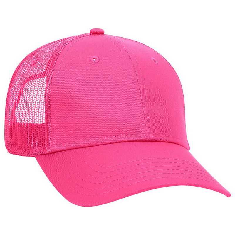 OTTO 65-1291 Youth 6 Panel Low Profile Baseball Cap - Hot Pink - HIT a Double - 1