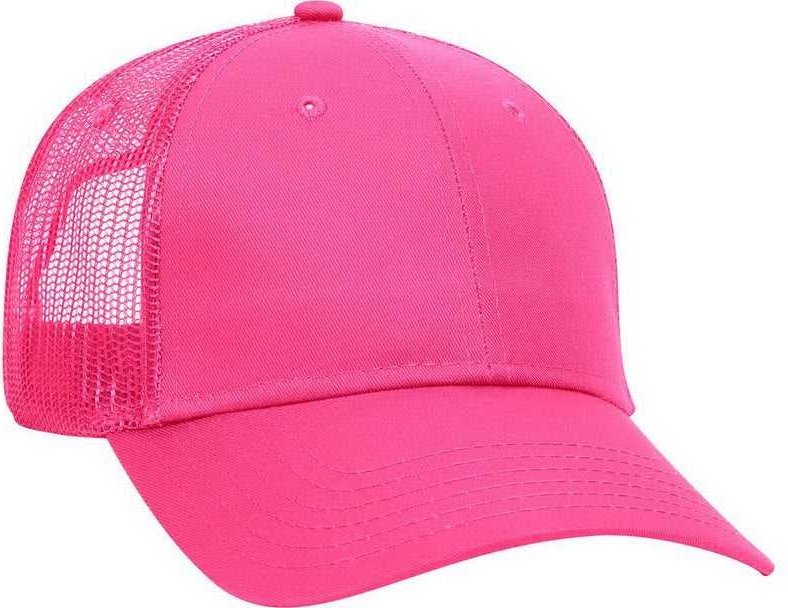 OTTO 65-1291 Youth 6 Panel Low Profile Baseball Cap - Hot Pink - HIT a Double - 1