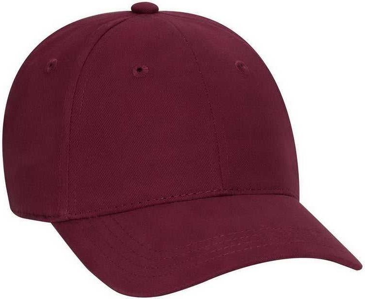 OTTO 65-758 Youth Brushed Cotton Twill Low Profile Pro Style Cap - Maroon - HIT a Double - 1