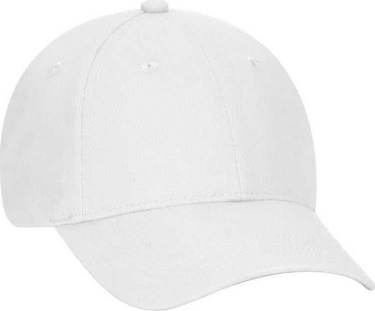 OTTO 65-758 Youth Brushed Cotton Twill Low Profile Pro Style Cap - White - HIT a Double - 1