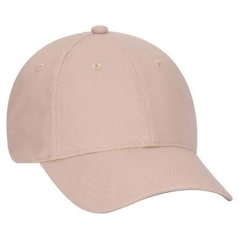 OTTO 65-758 Youth Brushed Cotton Twill Low Profile Pro Style Cap - Khaki - HIT a Double - 1