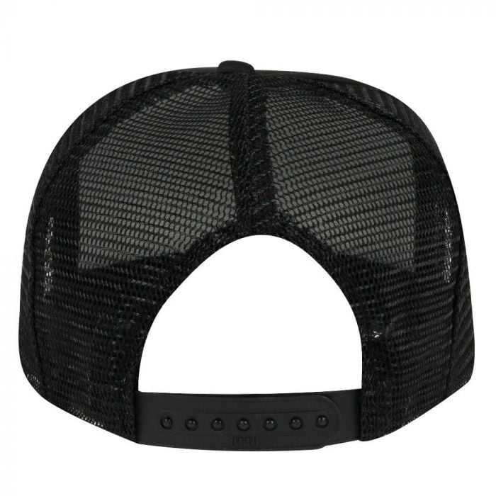 OTTO 68-216 Youth Polyester Foam High Crown Golf Style Mesh Back Cap with Plastic Adjustable Snap - Black - HIT a Double - 1