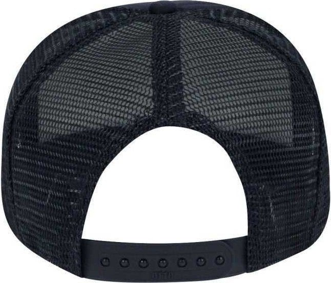 OTTO 68-216 Youth Polyester Foam High Crown Golf Style Mesh Back Cap with Plastic Adjustable Snap - Navy - HIT a Double - 2