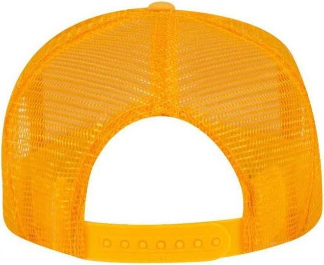 OTTO 68-216 Youth Polyester Foam High Crown Golf Style Mesh Back Cap with Plastic Adjustable Snap - Gold - HIT a Double - 2