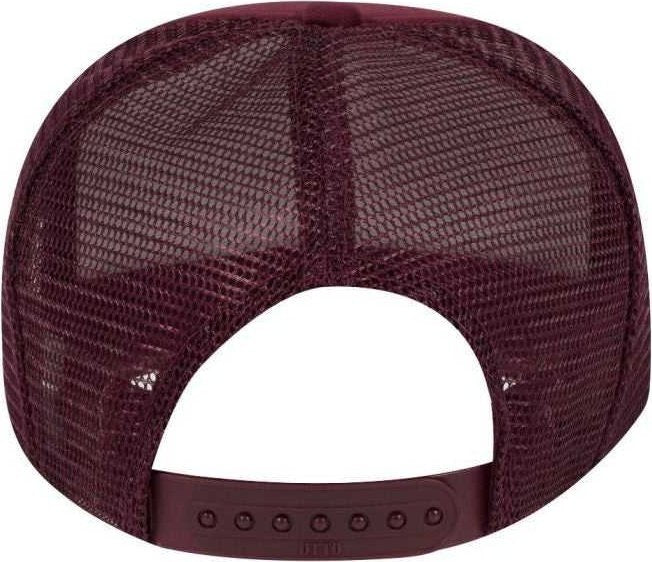 OTTO 68-216 Youth Polyester Foam High Crown Golf Style Mesh Back Cap with Plastic Adjustable Snap - Maroon - HIT a Double - 2
