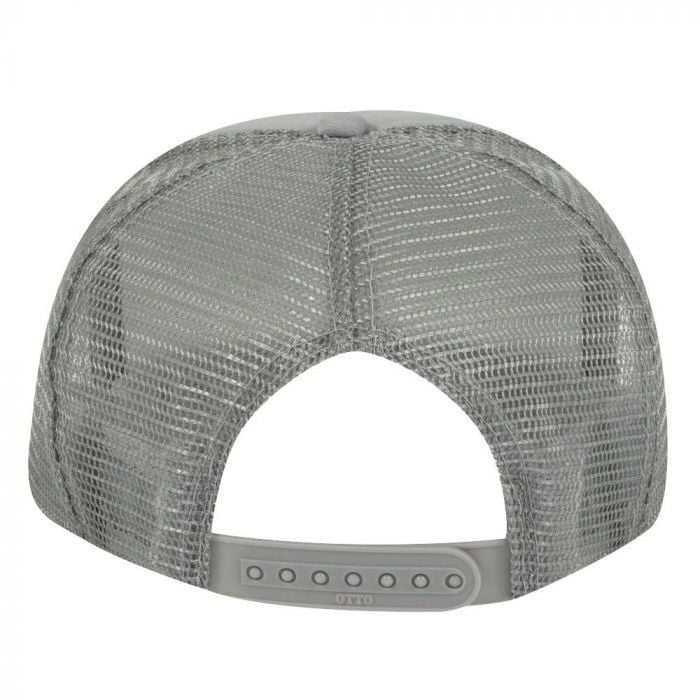 OTTO 68-216 Youth Polyester Foam High Crown Golf Style Mesh Back Cap with Plastic Adjustable Snap - Gray - HIT a Double - 1