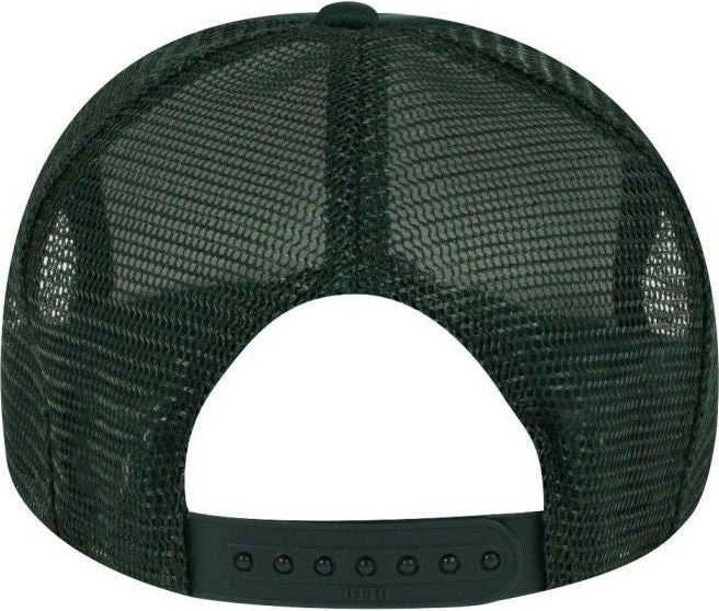 OTTO 68-216 Youth Polyester Foam High Crown Golf Style Mesh Back Cap with Plastic Adjustable Snap - Dark Green - HIT a Double - 2