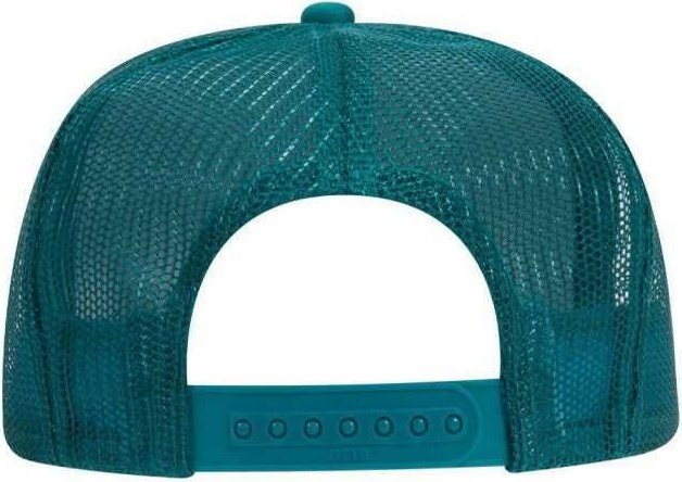 OTTO 68-216 Youth Polyester Foam High Crown Golf Style Mesh Back Cap with Plastic Adjustable Snap - Jade - HIT a Double - 2